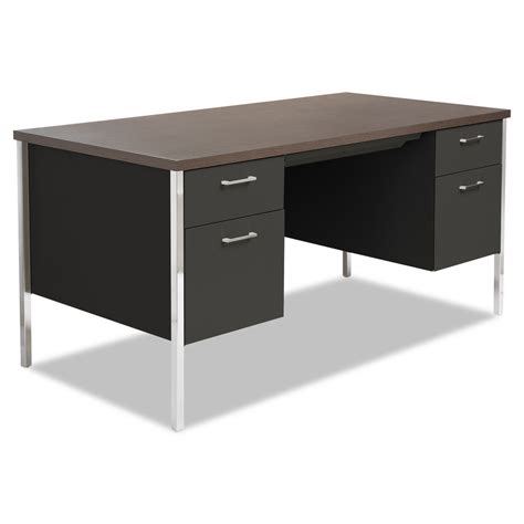 double computer cabinet steel|Browse Double Pedestal Desks with Drawers .